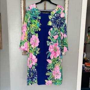 Lilly Pulitzer Vibrant Floral Long Sleeve Dress